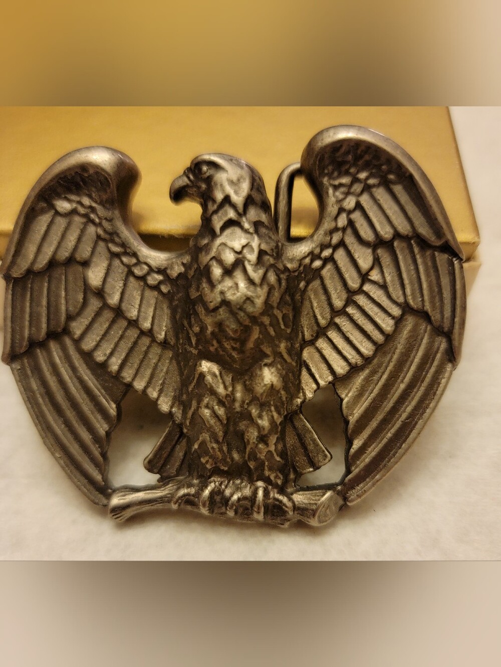 Vtg Avon Majestic Eagle Silver Tone Belt Buckle, Men's Accessory, Patriotic USA